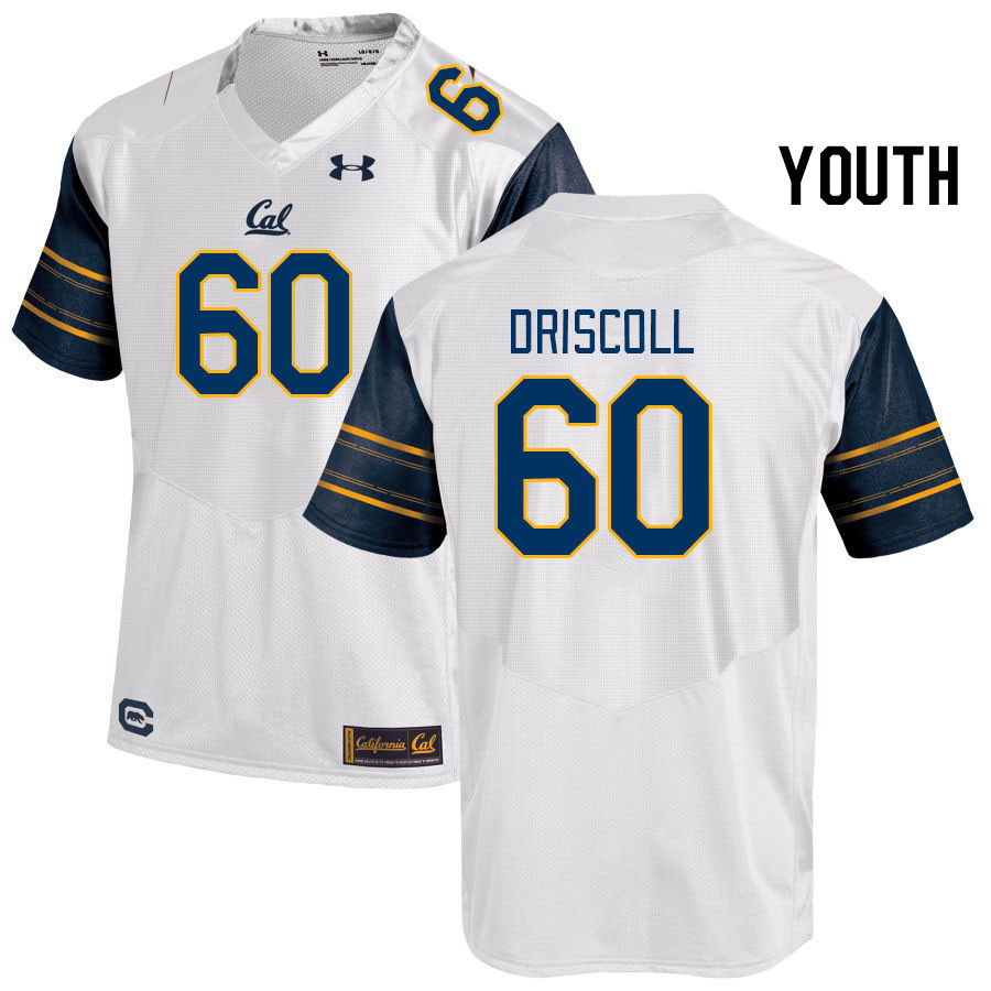 Youth #60 Brian Driscoll California Golden Bears College Football Jerseys Stitched Sale-White
